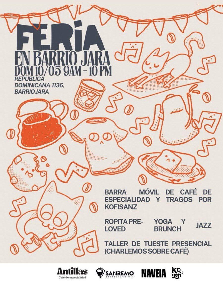 ¡Nos vemos este domingo en la Feria de Barrio Jara! ☕✨